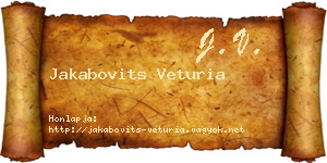 Jakabovits Veturia névjegykártya